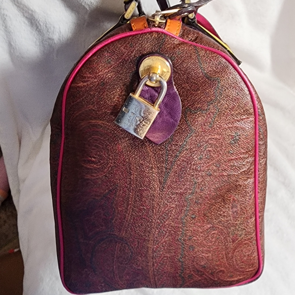 Etro Boston Bag WITH Lock and Key - Picture 10 of 16